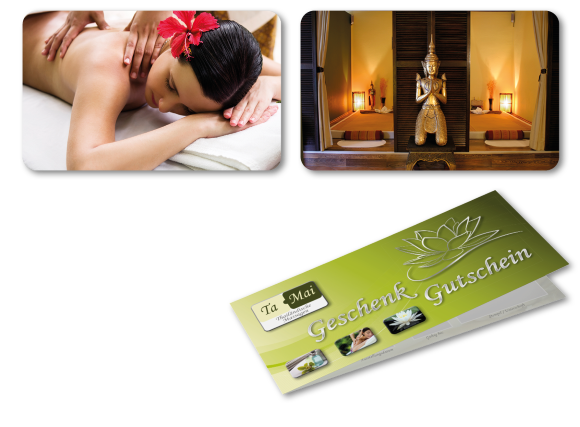 Massagegutschein für eine Rücken-Intensiv- oder Traditionelle Thaimassage