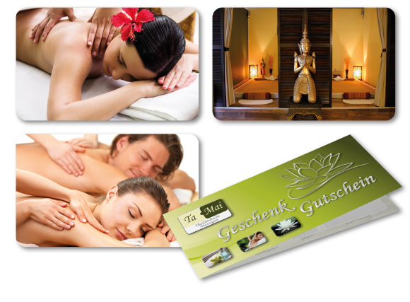 Paarmassagegutschein für Rücken-Intensiv- oder Traditionelle Thaimassage