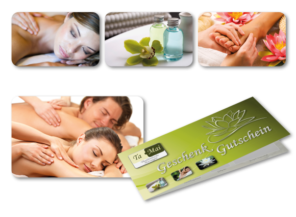 Paar-Massagegutschein für Wellness- Aromaöl- oder Fußmassage